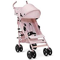 babyGap Classic Stroller - Lightweight Stroller with Recline, Extendable Sun Visors & Compact Fold - Made with Sustainable Materials, Pink Stripes