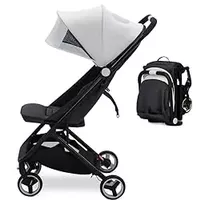 GAOMON Lightweight Stroller, Compact One-Hand Fold Travel Stroller for Airplane Friendly, Reclining Seat and Canopy