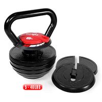 Yes4All 10-40lb Adjustable Kettlebell Weights/Kettlebell Weights Set – Cast Iron Kettlebell for HIIT and Cross Training Workouts