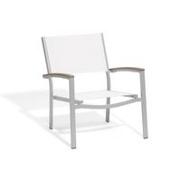 Oxford Garden Travira White Chat Chair (Set of 4) - Vintage Tekwood