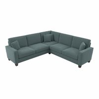 Stockton 98W L Shaped Sectional Couch by Bush Furniture - Turkish Blue
