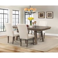 Picket House Furnishings Dex 5PC Dining Set-Table, 4 Upholstered Dining Chairs - Dex Dining Table, 4 Side Chairs