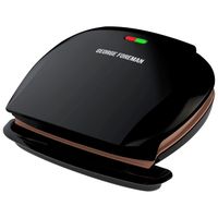 George Foreman 5-Serving Copper Color Classic Plate Electric Indoor Grill and Panini Press in Black - 5 Serving - Black - 5 Serving