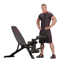 Marcy Deluxe Utility Bench - Black, Red