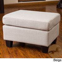 Rosella Fabric Ottoman by Christopher Knight Home - Beige