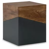 Brown/Gunmetal Trailbend Accent Table