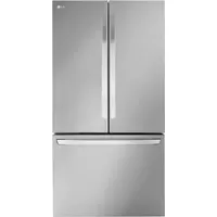 LG - 26.5 Cu. Ft. French Door Counter-Depth Smart Refrigerator with Internal Water and Ice - Stainless Steel