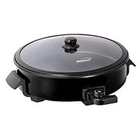 Brentwood SK-67BK 12-Inch Round Electric Skillet with Vented Glass Lid - Black