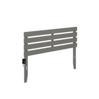 Oxford Headboard with USB Charging Station - Grey - Queen
