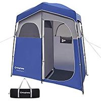 KingCamp Oversize 2 Persons Outdoor Easy Up Portable Dressing Changing Room Shower Privacy Shelter Tent, Blue/Grey