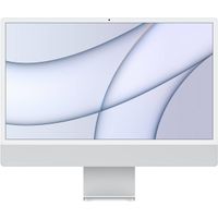 Apple iMac 24" with Retina 4.5K Display, M1 Chip with 8-Core CPU and 7-Core GPU, 8GB Memory, 256GB SSD, Silver, Mid 2021
