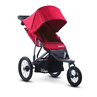 Joovy Zoom 360 Ultralight Jogging Stroller, Large Canopy, Lightweight Jogger, Extra Large Air Filled Tires, Red