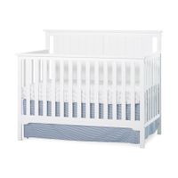 Forever Eclectic Cottage Flat Top 4 in 1 Convertible Crib - Matte White
