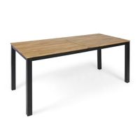 Lisa Outdoor 71" Acacia Wood Dining Table by Christopher Knight Home - 70.75"L x 34.00"W x 30.00"H - teak finish + black