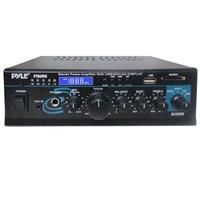 Pyle PTAU55 2x120W Stereo Power Amplifier, Blue LED Display