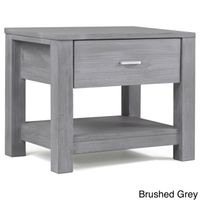 Grain Wood Furniture Loft Solid Wood 1-drawer Nightstand - Brushed Grey