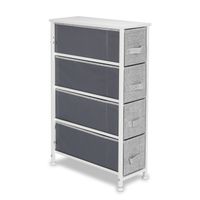 Siavonce 4 Drawer Dresser Storage Tower - 4-drawer - Grey