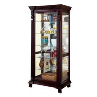 Furniture of America Lisandro Traditional Curio Cabinet in Oak
