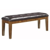 Signature Design by Ashley Furniture Ralene Large Upholstered Dining Room Bench in Medium Brown Finish