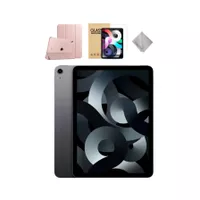 Apple - 10.9-Inch iPad Air - Latest Model - (5th Generation) with Wi-Fi - 64GB - Space Gray With Rose Gold Case Bundle