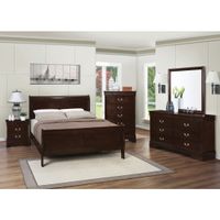 Coaster Furniture Louis Philippe Cappuccino 4-piece Panel Bedroom Set - King