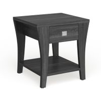 Werc Contemporary Grey 22-inch Wood 1-Shelf Side Table by Furniture of America - Grey