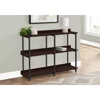 Accent Table/ Console/ Entryway/ Narrow/ Sofa/ Living Room/ Bedroom/ Metal/ Laminate/ Brown/ Black/ Contemporary/ Modern