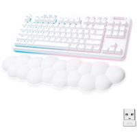 Logitech - G715 Aurora Collection TKL Wireless Mechanical Tactile Switch Gaming Keyboard for PC/Mac with Palm Rest Included - White Mist
