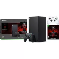 Xbox Series X Console - Diablo IV Bundle & White Controller (Total of 2 Controllers Included)