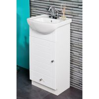 Fine Fixtures Petite 16-inch Vanity with Vitreous China Sink Top - White