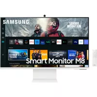 Samsung - M80C 32" Smart Tizen 4K UHD Monitor with Streaming TV, HDR10, Ergonomic Stand, SlimFit Camera, Built-in Speakers - Warm White