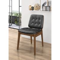 Coaster Furniture Otterson Natural Walnut and Black Side Chairs (Set of 2) - Dining Height - Set of 2 - Natural Walnut
