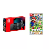 Nintendo - Switch 1.1 (Gray) + Mario Party Superstars BUNDLE