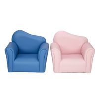 Children Kids Single Sofa Comfortable Chair Bent Back Pink and Blue - Pink