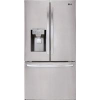 LG - 26.2 Cu. Ft. French Door Smart Refrigerator with Dual Ice Maker - Stainless steel