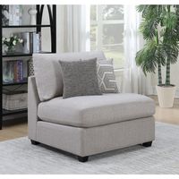 Coaster Furniture Cambria Grey Upholstered Fabric Armless Chair - Reversible - Grey