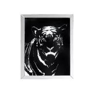 ACME Talisha Wall Art, Mirrored & Faux Crystal Tiger