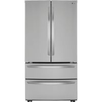 LG - 26.9 Cu. Ft. 4-Door French Door Refrigerator with Internal Water Dispenser and Icemaker - Stainless steel