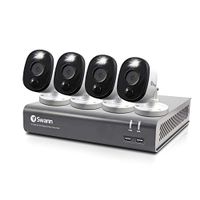 Swann DVR 4580 8-Channel Full HD 1TB DVR Security System with 4 Warning Light Cameras
