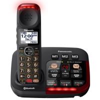 Panasonic Black Link2cell Bluetooth Amplified Cordless Phone With Digital Answering Machine