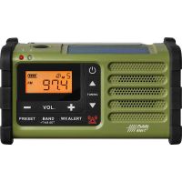 Sangean AM/FM Green Handcrank And Solar Emergency Alert Radio