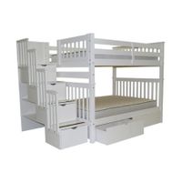 Bedz King Full over Full Bunk Bed with Storage