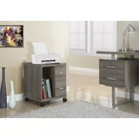 Office/ File Cabinet/ Printer Cart/ Rolling File Cabinet/ Mobile/ Storage/ Work/ Laminate/ Brown/ Contemporary/ Modern