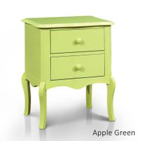 Hoa Traditional Solid Wood 2-Drawer Nightstand by Furniture of America - Green