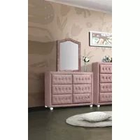 ACME Reggie Mirror, Pink Fabric