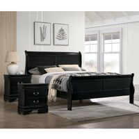 Lavina Transitional Solid Wood 3-Piece Sleigh Bedroom Set by Furniture of America - Grey - Eastern King