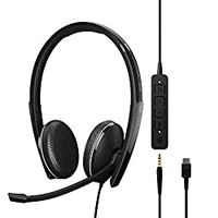 EPOS | Sennheiser Adapt 165 USB-C II (1000920) - Wired, Double-Sided Headset - 3.5mm Jack and USB-C Connectivity - UC Optimized - Superior Stereo Sound - Enhanced Comfort - Call Control - Black