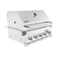 Spire Premium Grill built-in head, Barbecue grill island, 5-Burner with Rear Burner Natural Gas 30 inches 3050R Island Grill Head, Stainless Steel