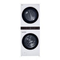 LG 27" White WashTower w/ Center Control Single Unit Front Load 4.5 Cu. Ft. Washer & 7.4 Cu. Ft. Gas Dryer Combo