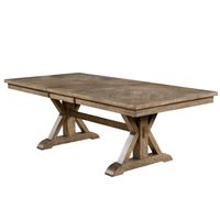 Furniture of America Dice Rustic Oak 90-inch Expandable Dining Table - Light Oak